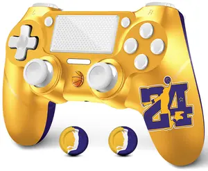 Wireless Controller for Ps4 Romote Compatible with Ps4/Slim/Pro, Controller for Ps4 with 3.5mm Audio Jack, Touch Pad,Six Axis Motion Control (Golden)