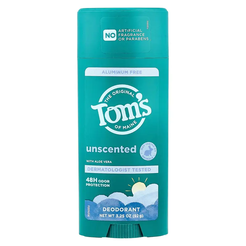 Tom's of Maine Aluminum Free Deodorant, Unscented, 3.25 oz (92 g)