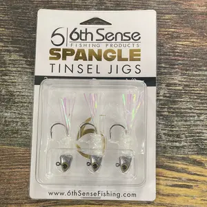 6th Sense Spangle Tinsel Jigs 1/8 oz. Ghost Ice Minnow