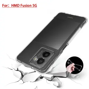 Transparent Silicone Case for Hmd Fusion Ta 1640/1643/1670, Shockproof Protective Cover, Four Corners Anti-Drop Design