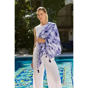 Minneola Featherlight Scarf | Future Dusk Icat Watercolor