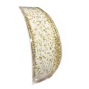 7/8" x 10yd Irregular Spotted Glitter Ribbon