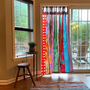 Rainbow Oasis Drapes – Upcycled Boho Curtains Rainbow Oasis Drapes – Upcycled Boho Curtains