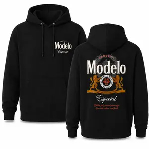 Modelo Especial Royal Blue Hoodie, Double Sided Beer Graphic Hoodie, Vintage Brewery Style Pullover, Beer Lover Gift for Men and Women