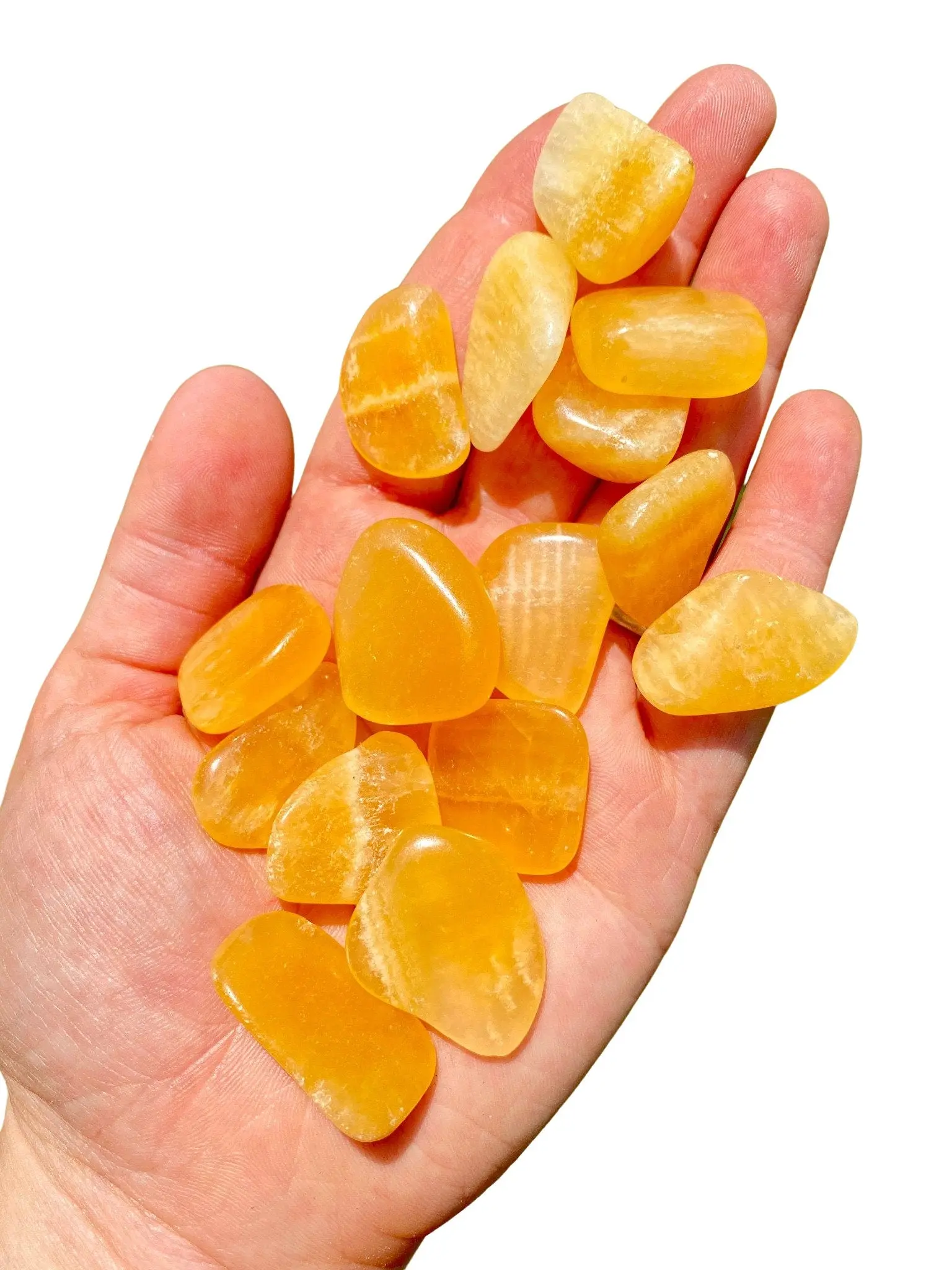 Orange Calcite Tumbled Stone - Polished Orange Calcite Crystal