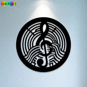 1pc Abstract Music Note Metal Wall Art, Stylish Music Note Statue Mural, Ideal Gift for New Year, Christmas, Music Decor Enthusiasts, Weather-Resistant Metal Wall Decor Wall Sculptures,  Unique Musical Home Decor