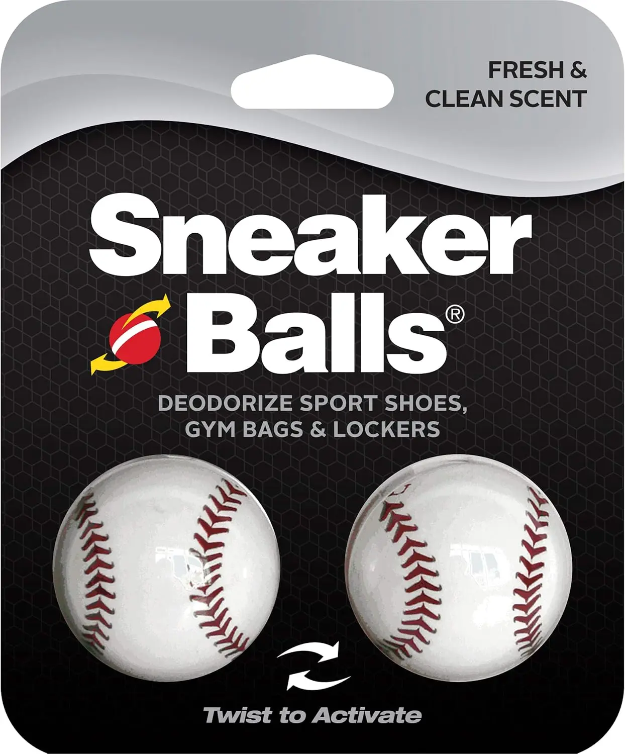 Athlete-Focused Twist-Activate Odor-Fighting Sneaker Balls Shoe Fresheners - 2-Pack, Deodorize Shoes, Eliminate Unpleasant Smells, Ideal for Sneakers, Gym Bags
