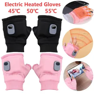 USB Heated Winter Gloves Rechargeable Smart Warm Touch Screen Mittens