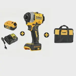 Dewalt DCF850 Rechargeable Cordless 20V Electric Screwdriver with Lithium Battery, Original Large Torque Multifunctional Extension Wrench Impact Drill
