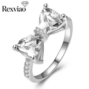 Simple & Sweet Cubic Zirconia Bow Ring | The Perfect Choice for Everyday Wear and Garden Parties | A Gift for Her