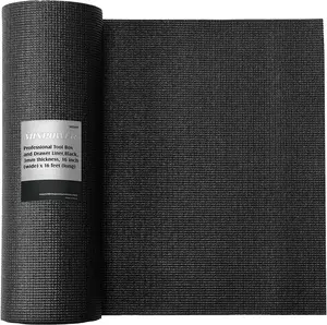 MIXPOWER Professional Tool Box Liner and Drawer Liner,Easy Cut Non-Slip Foam Rubber Toolbox Drawer Liner Mat - Adjustable Thick Cabinet Liners,Black,16 inch (Wide) x 16 feet (Long)