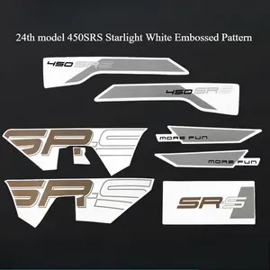For CFMOTO 450SRS Starlight White Nebula White Car Decal Original Part Original Sricker Shell Guard Cover Sticker Version