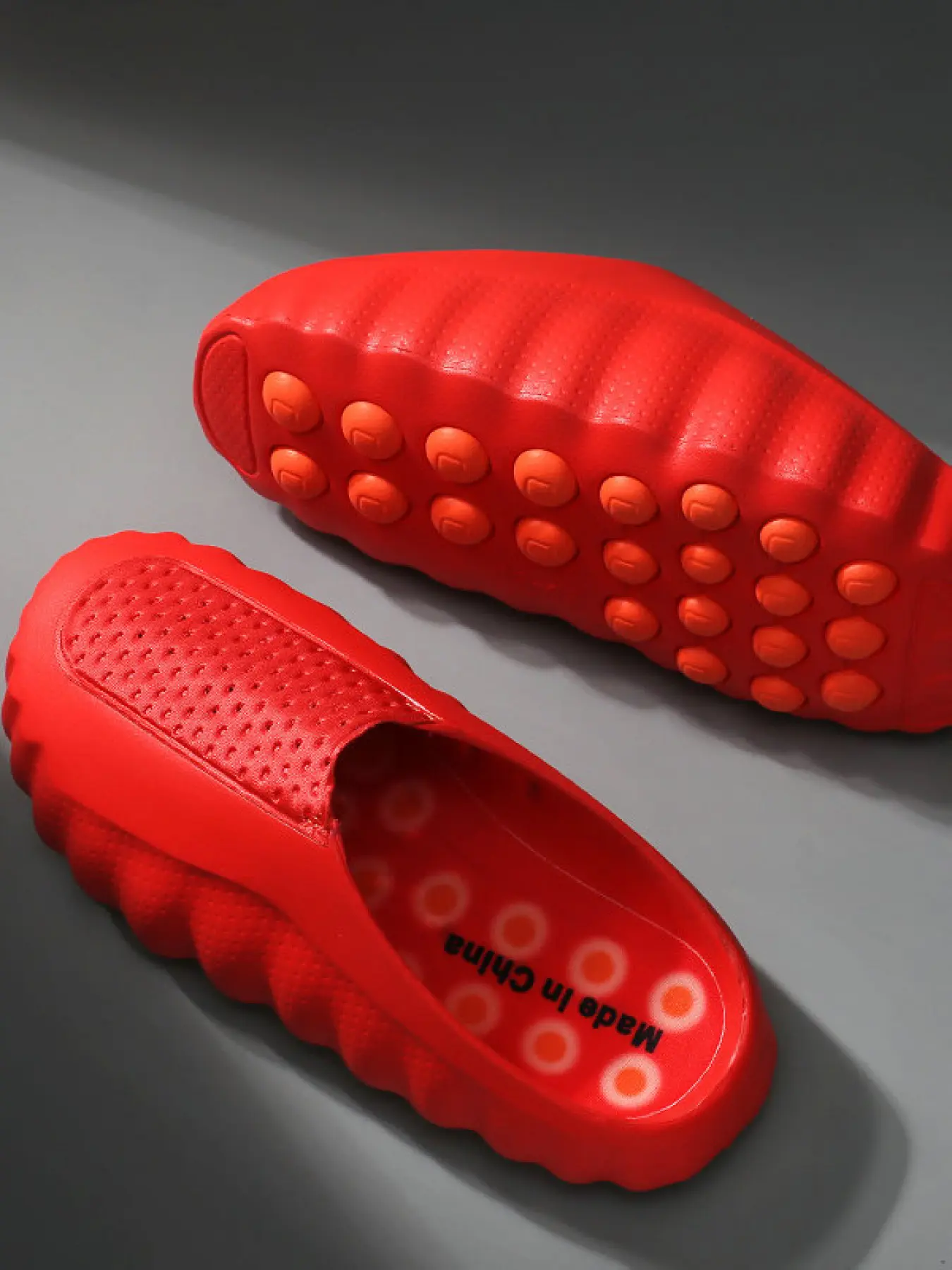 Unisex Couple Sport Massage Slide Sandals, Active, Dual Acupressure Foot Massage Nubs, Non-Slip Sports Outsole, Breathable Mesh Upper, Waterproof EVA Material - Perfect for Couples, Post-Workout Relaxation, Gym, Locker Room & Poolside - Indoor Slipper