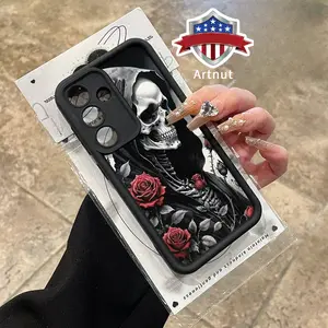 Grim Reaper Soft Case Compatible with Galaxy S24 Plus S25 S23 S22 Ultra S24+ Silicone TPU Scratch-resistant Rugged Durable Phone Cover Gift for Girl