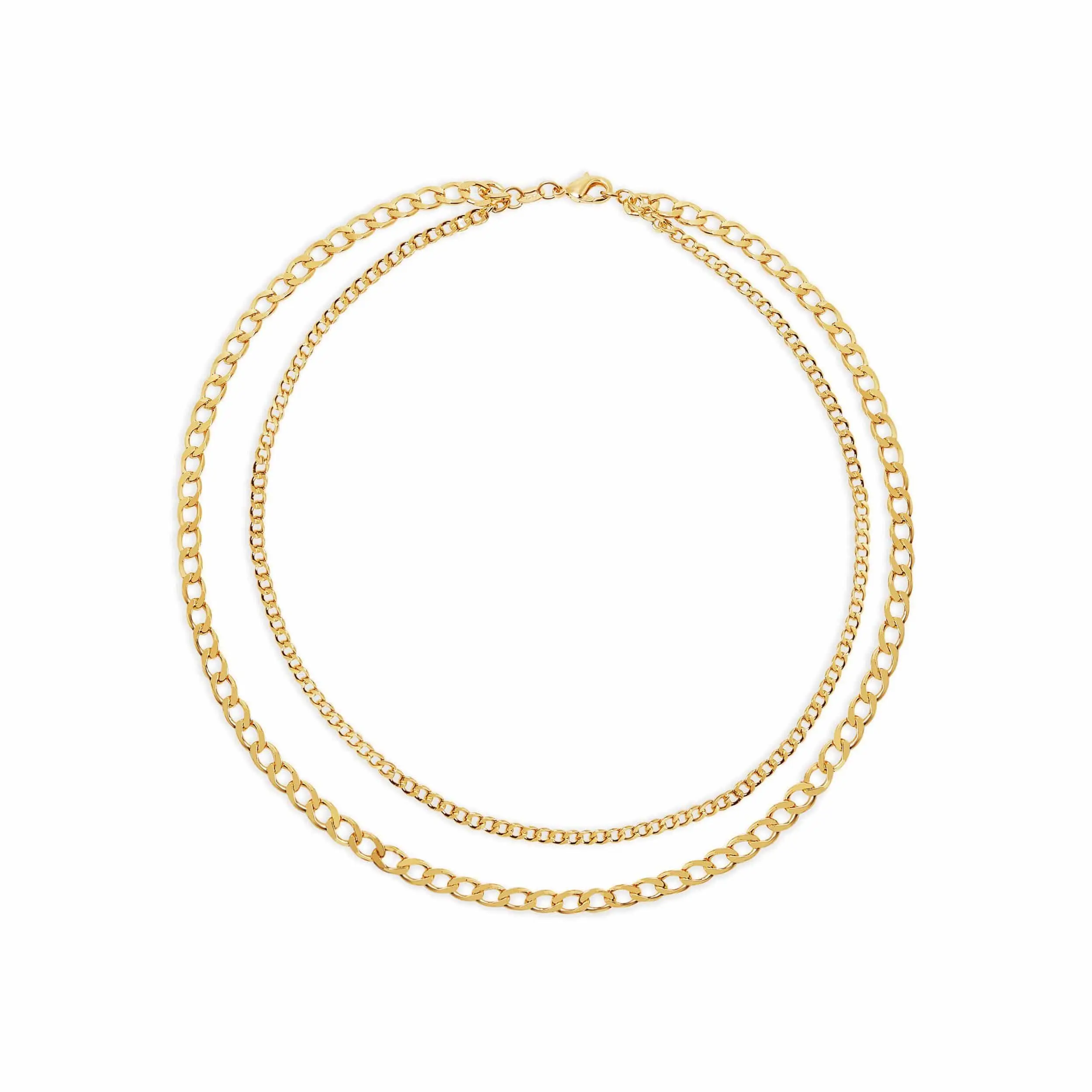 The Double Curb Chain Layering Necklace Chapter Ii By Greg Yuna X The M Jewelers