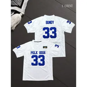 Al Bundy 33 Polk High Men's Football Shirt S-XXXL White/Blue SportswearRAIMENTRY
