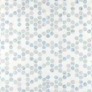 Thassos White Elsie Hex Mosaic