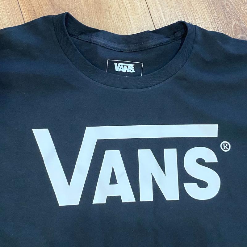 Vans White Logo Black T-Shirt