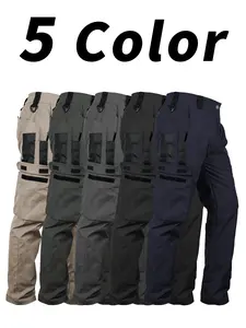 HOMUG Men's Outdoor Training Pants, Multi-Pocket Work Pants, Various Color Waterproof Tactical Work Pants (Without Waistband), Regular Fit with Pockets and Durable, Suitable for Daily Wear.