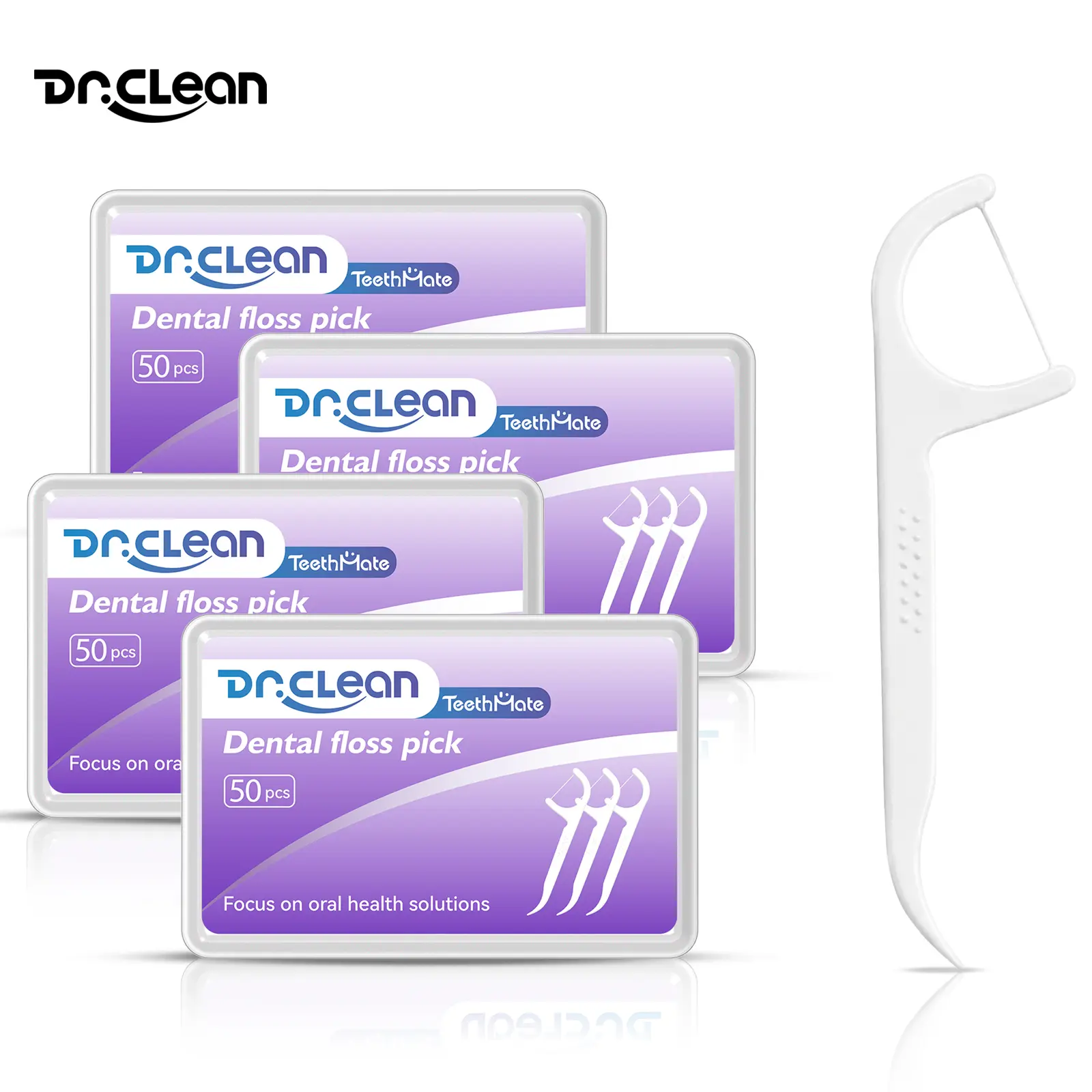 DR.CLEAN Dental Floss Picks, 200 Count, 2-in-1 Portable Plastic Toothpicks with Nylon Floss, Prevents Bad Breath, Oral Care Gift Box for Teens, Pp, Outdoor Dining, 200 Pcs