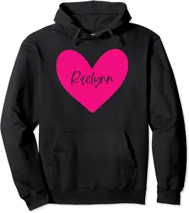 Pink Raelynn Name Heart Love Woman Girl Friend Personalized Pullover Hoodie - Dirkschm Shop 27B0B9KKKJGL