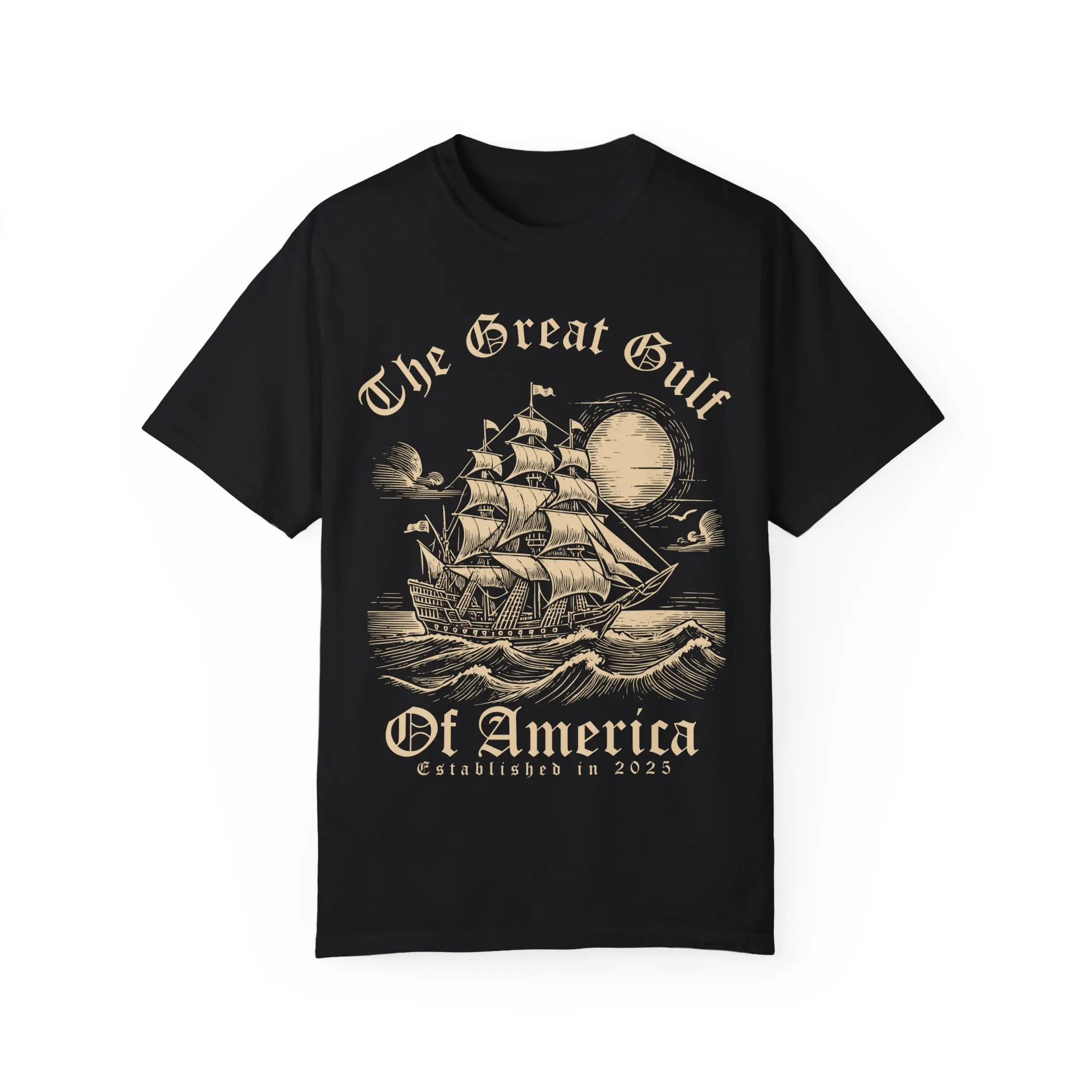 The Great Gulf of America Unisex Garment-Dyed T-shirt - Pre Shrunk Cotton - Comfort Colors - America - Beach - Ocean - Boat - Gift for Men and Women