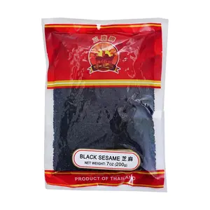 Three Deer Brand Thai Black Sesame Seeds 200g - Premium Whole Seeds for Baking, Desserts, and Soy Milk