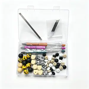 DIY Beaded Pen Making Kit With Silicone Beads Craft Set, Packaging is Random,Some Beads May Differ From Those Shown In The Photo.