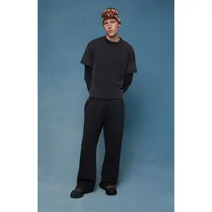 Pacsun Men's Black Wash Baggy Sweatpants