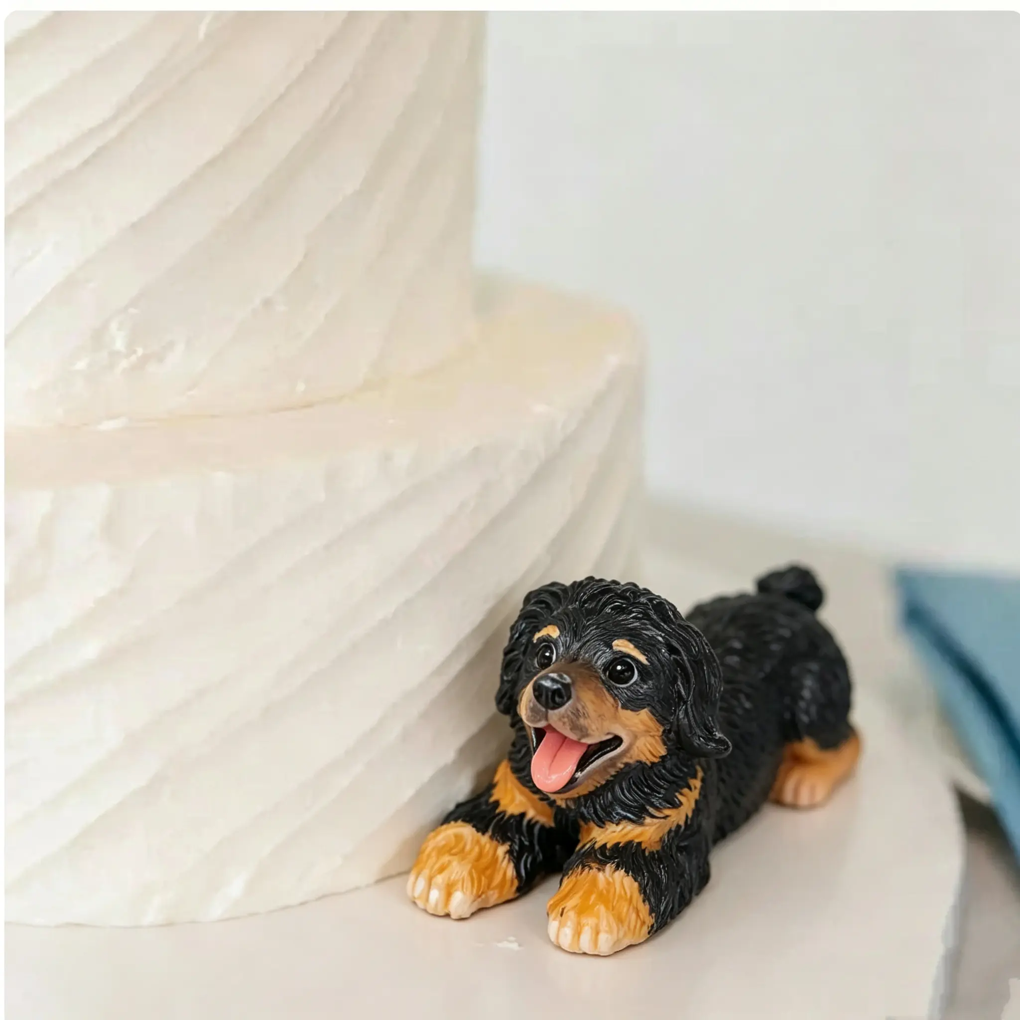 Custom Polymer Clay Pet Figurines: Handcrafted Dog/Cat Wedding/Birthday Cake Toppers