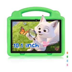 10.1-inch Android 12 Tablet, 64GB, Parental Control Mode, WiFi, Shockproof Case, Multi-Functional Tablet, HD Display, Ideal Holiday Gift, No Adapter Included, Pink/Blue/Green/Orange