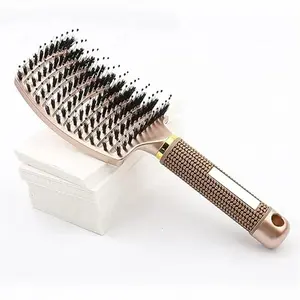 Women Wet Hair Brush Comb, Hair Detangling Comb, Wild Boar Bristle Nylon Design, Ideal for Styling & Shaping, Single Pack, Batch Number 251221