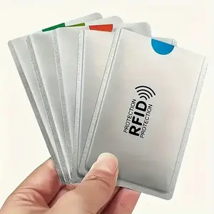 5-Piece RFID Shielded Card Case - Anti-theft, NFC Shielded ID and Credit Card Case with Geometric Design