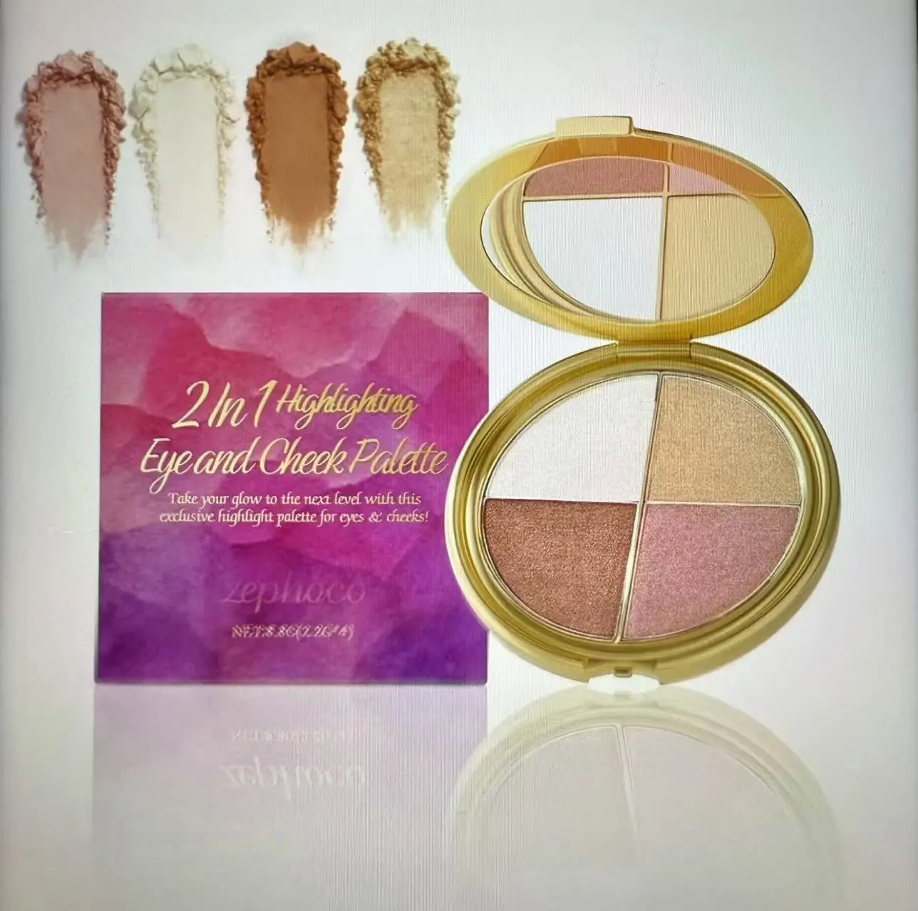 Eye & Cheek Palette | Easy EverydayEyeshadow & Cheek Colors, Soft GlowyFinish, Multi-Use Palette for Quick Natural Looks