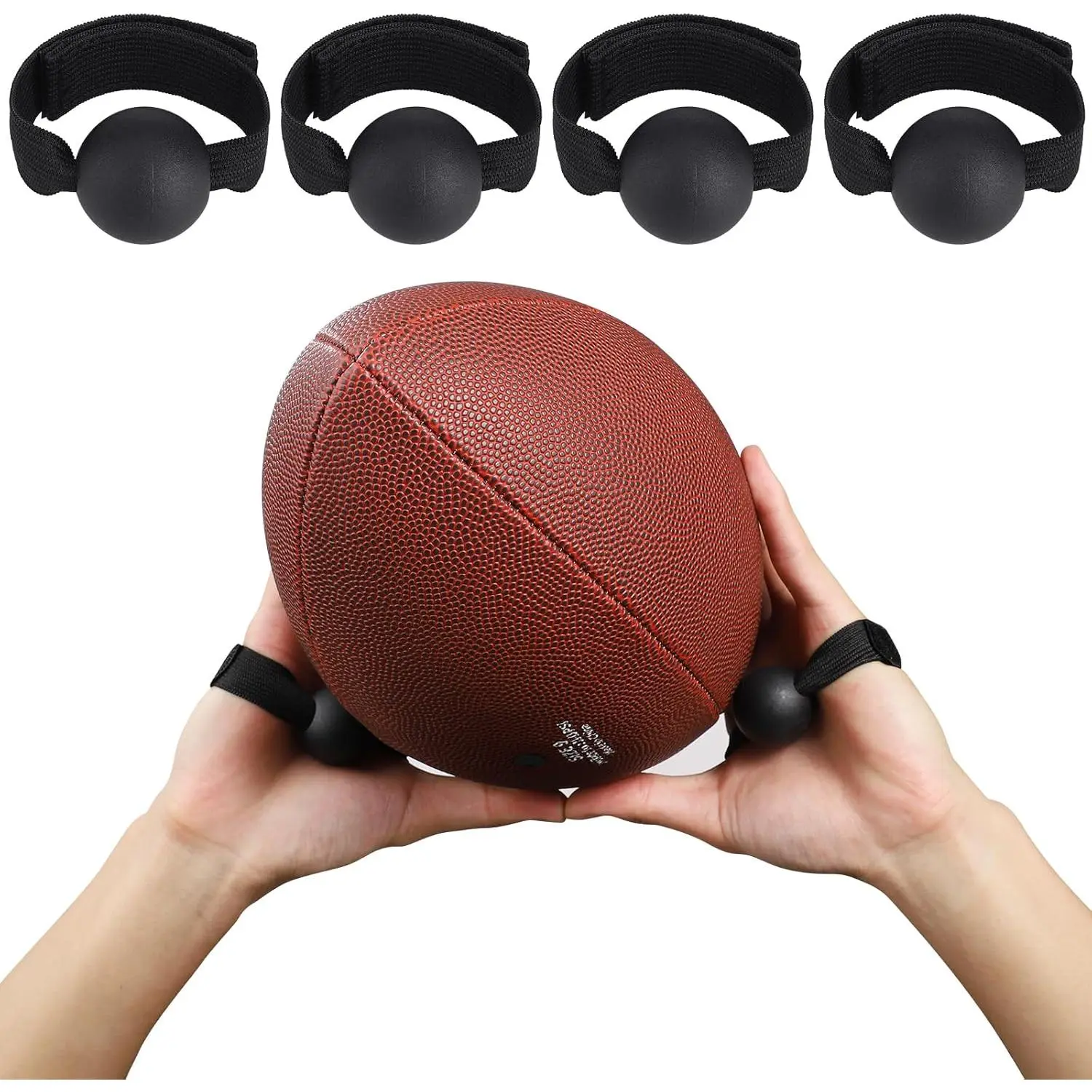 4 count  Football Catching Trainer Band, Non-Slip Rugby Football Receiving  Aid, Football Receiving , Volleyball Catching  Hand Strap Practice Fingertip