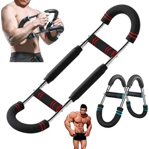 Twister Arm Exerciser,Adjustable Spring Workout Bar, Forearm Triceps Chest Enhanced Exercise Strengthener,Portable Home Fitness Equipment