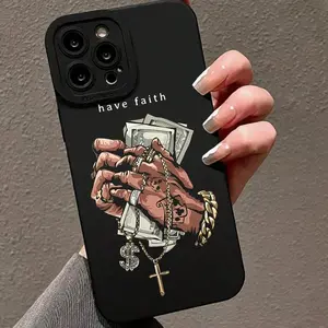 Have Faith Design​​​ Phone Case, Decorative Phone Protective Cover, Shockproof Phone Cases Compatible with iPhone 11 12 13 14 15 16 17Pro Max, Protector