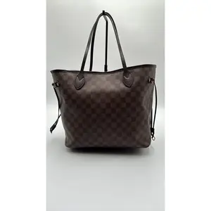 Pre-owned Louis Vuitton Leather Luxury Bags & Accessories Damier Neverfull MM Int Red Date Code: AR5100CH