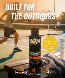 SLAM GentleMan Men's Sunscreen SPF 50 | Lightweight Face & Body Sunscreen | Non-Greasy Daily Sunblock