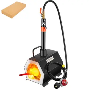 【Summervibes】Propane Forge Portable, Single Burner Tool and Knife Making, Large Capacity Blacksmith Farrier Forges, Mini Furnace Blacksmithing, Gas Forging Tools and Equipment, Complete Kit Kitchen Utensils