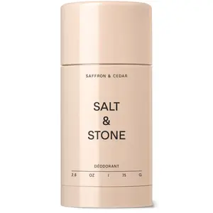 SALT & STONE Aluminum Free Deodorant | Extra Strength 48 Hour Protection for Women & Men | Made with Seaweed Extracts, Niacinamide & Prebiotics (Saffron & Cedar)