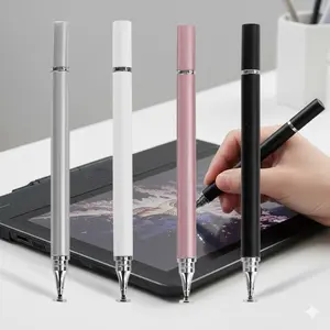 Universal Stylus Pen for iPad, Android Tablets & Phones - 2-in1 Capacitive Touch Screen Pen with Ballpoint Writing, Precision Drawing, Note-Taking, Portable Design for Artists & Students