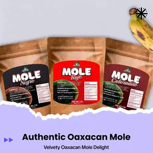 El Mexicanito Mole 3 Pack Authentic Oaxacan Mole Paste 1.10 Lb Each Rich Velvety Flavor Profile Imported From Mexico Net:3 Pounds