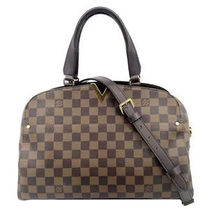 Pre-owned Damier Ebene Shoulder Bags Louis Vuitton Kensington Bowling Shoulder Bag Brown