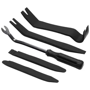 Car Pry Bar Tool Kit, 5pcs/set Car Trim Removal Tool Kit, No-scratch Plastic Pry Tool Kit, Vehicle Interior Door Panel Fastening Clip Removal Tool Kit, Car Repair Tool