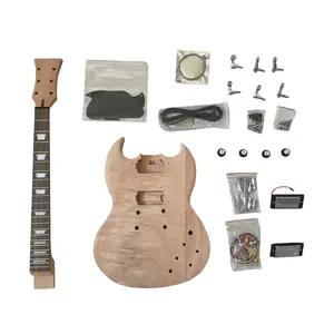 DIY Electric Guitar Kit For SG Style Mahogany Body&Neck Rosewood Fingerboard 6String Right Hand