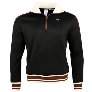 PUMA Mens X The Brooklyn Circus T7 Half Zip Athletic Outerwear Casual Jacket - Black