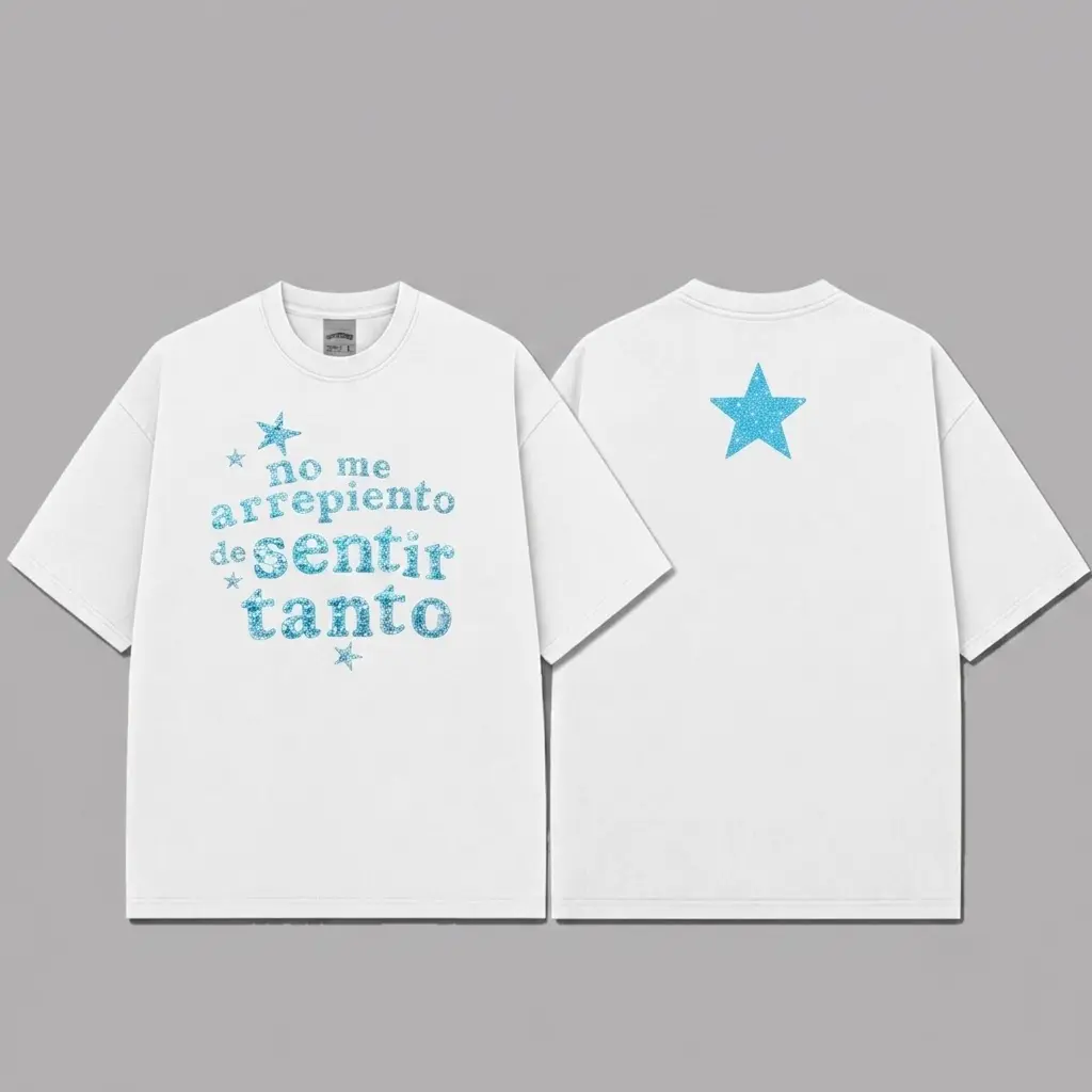 Ver 2 Karol No Me Arrepiento De Sentir Tanto Unisex Oversized Premium Cotton T-Shirt, La Bichota Vintage Music Merch T-Shirt, Music Latin Style, New Album Gift For Fans