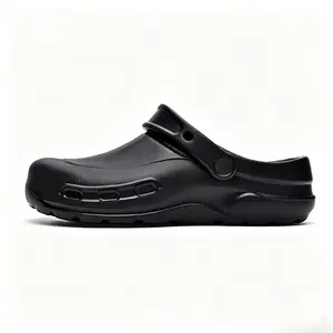 Slip Resistant Work Clogs for Men Women, Waterproof Oil Resistant Nursing Chef Shoes, Non Slip Comfortable Kitchen Restaurant Hospital Work Shoes, Lightweight Closed Toe Work Sandals with Adjustable Strap