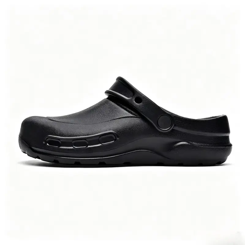 Slip Resistant Work Clogs for Men Women, Waterproof Oil Resistant Nursing Chef Shoes, Non Slip Comfortable Kitchen Restaurant Hospital Work Shoes, Lightweight Closed Toe Work Sandals with Adjustable Strap